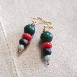 $10 Clearance! Simple Beaded Stack Earrings - Fall Colors - Versatile Styling